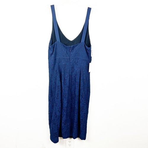Babaton Aritzia Marsden Dress Navy Blue Lace Bodycon Sleeveless Size 2 - Picture 6 of 9