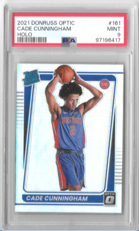 2021 Donruss Optic Rated Cade Cunningham Holo #161 PSA 9