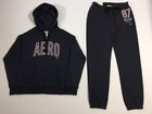 Aeropostale Aero Womens Navy Blue Hoodie & Sweat Pants Matching Set Cinch XS S M