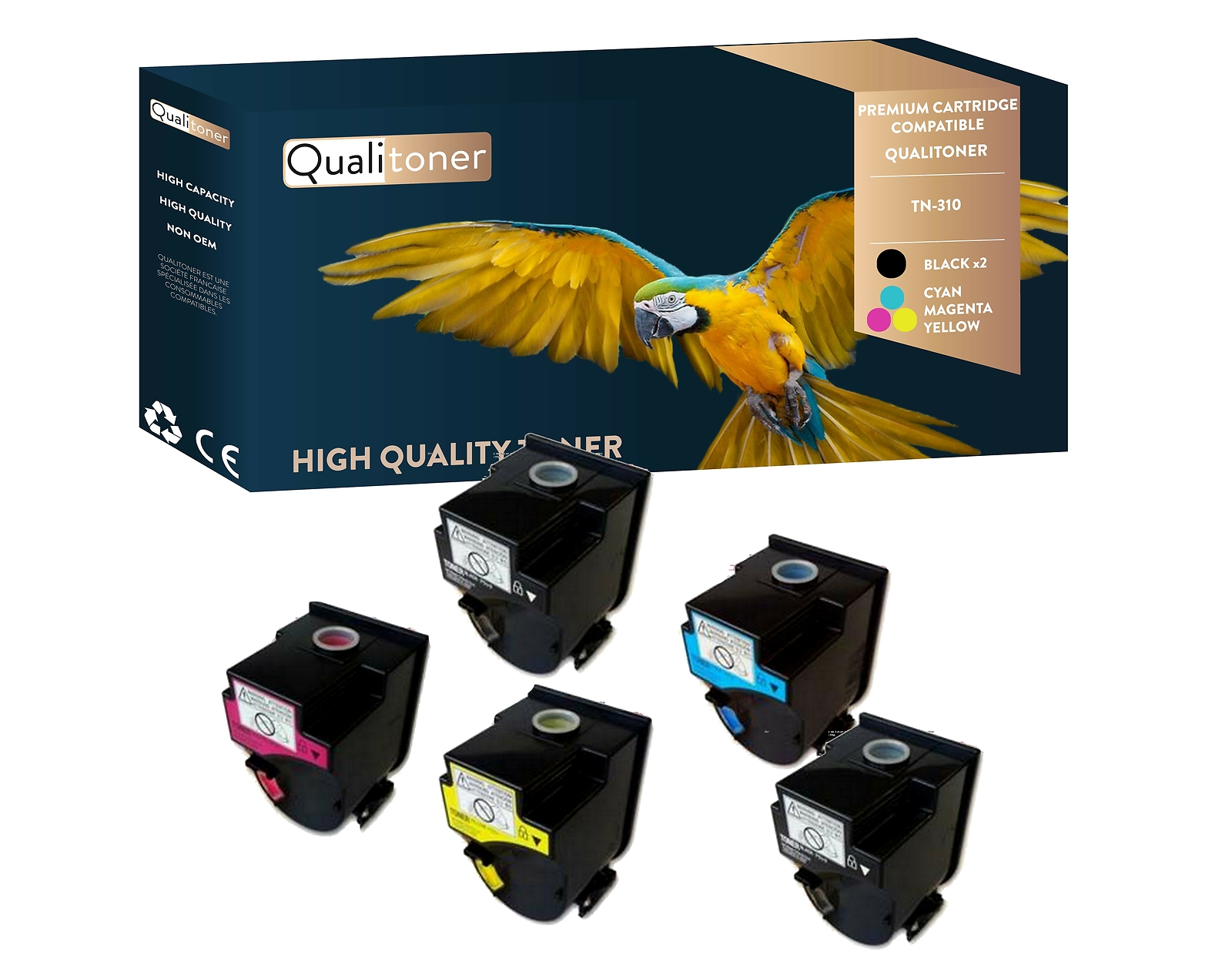 Toner TN310 Konica Minolta compatible noir et couleur pour imprimante laser