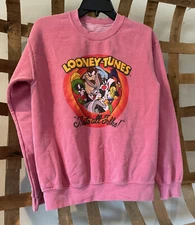 Looney Tunes Sweatshirt That's All Folks Character Group Crew Neck Men’s Small