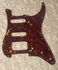 Fits Fender® Stratocaster USA MIM Standard HSS 11-Hole 4 Ply Red Tortoise Shell