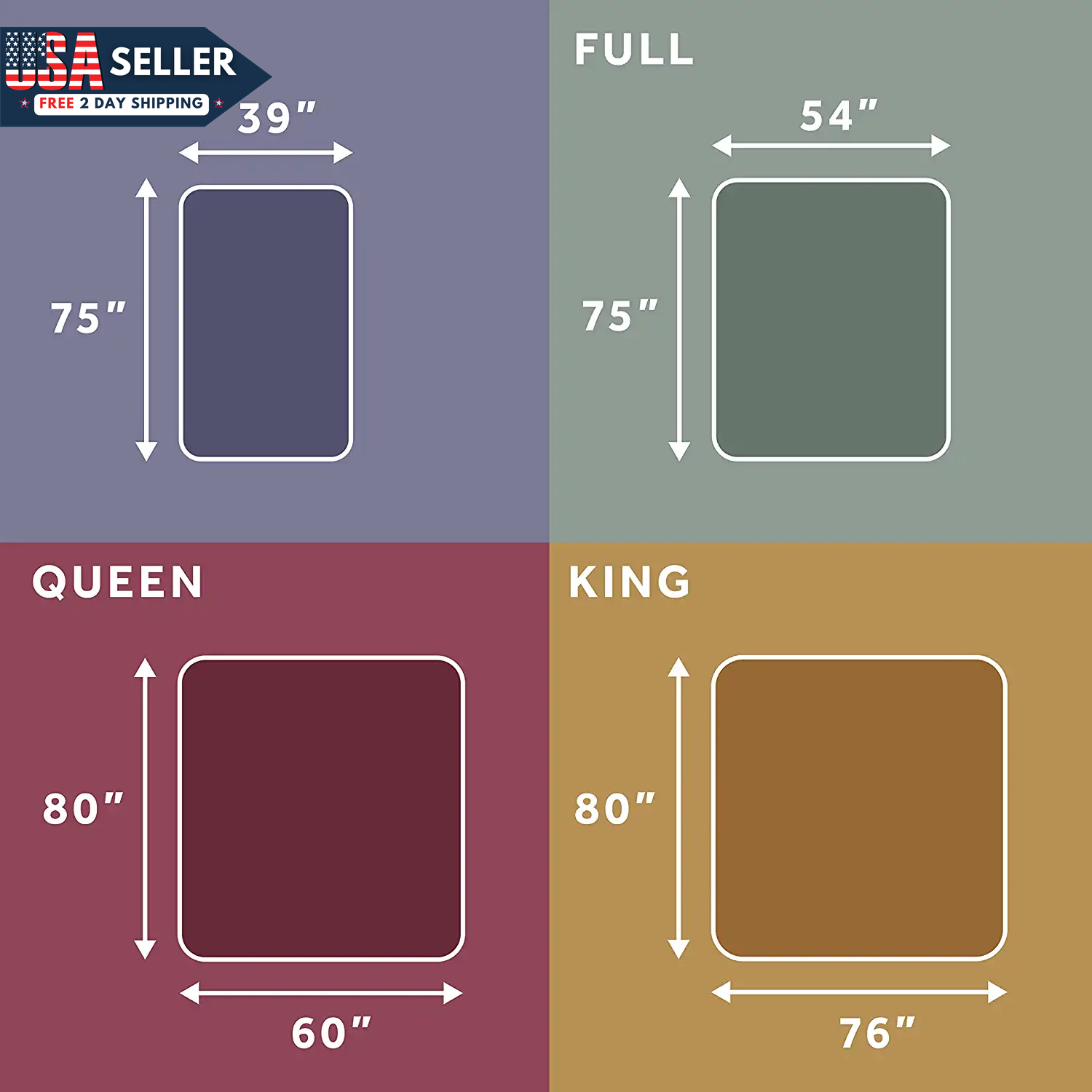 Sunbeam Restful Quilted Water Resistant Heated Mattress Pad Full eBay