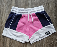 Justice Sport Girls S 7/8 Activewear Shorts Colorblock Athletic Drawstring