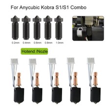 Hot End Kit for Anycubic Kobra S1/S1 Combo Harden Steel Nozzle 3D Printer Part