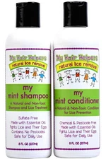 My Hair Helpers Anti Lice Shampoo and Conditioner Set for Kids, Mint, Neem,