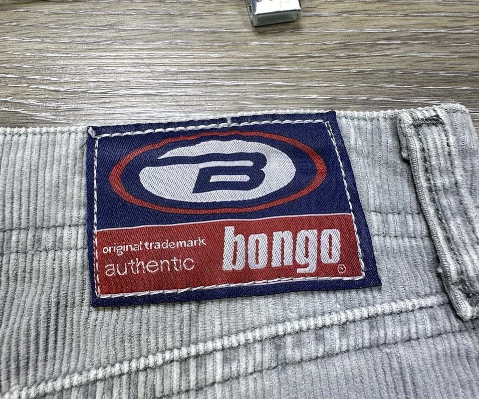 Vintage Y2K Corduroy Skirt Size 5 Juniors Grey Knee Length Denim BONGO Hipster - Image 4 of 4