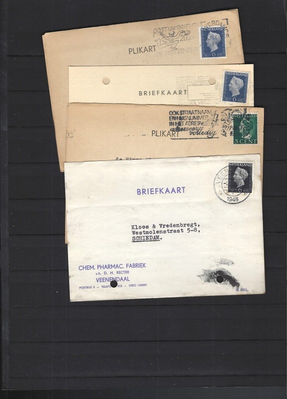 NETHERLANDS-OLDER-SELECTION-COMMERCIAL CARDS-CANCEL STUDY-NICE CANCELS-#200