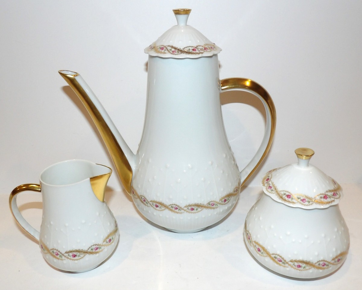 EXQUISITE HTF GEORGES BOYER LIMOGES FRANCE DE LA REINE COFFEEPOT