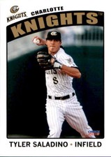 2015 Charlotte Knights Choice #18 Tyler Saladino San Diego California CA Card