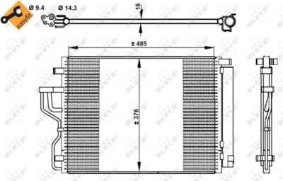 NRF 350334 Condenser, Air Conditioning for Hyundai