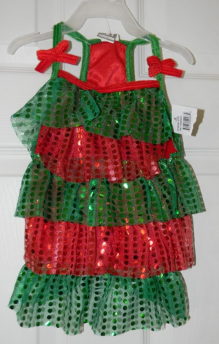 Pet Spirit Green Red Sequined Christmas Dog Apparel Sz M NWOT