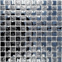 Mosaikfliese Transluzent Schwarz Glasmosaik Crystal LüSter Schwarz MOS88-8LU89 .