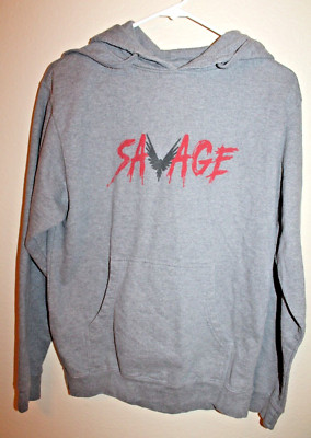 Maverick by Logan Paul Gray Savage Hoodie Sweatshirt Pullover