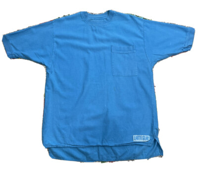 Vintage 90s Earth Gear Sky Blue Pocket T Shirt Men's Basic Tee USA Made Blank