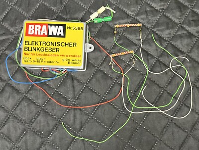 Brawa H0 5585 5586 Decoration Warnbake 2 Barriers with Flashing Lights - Read