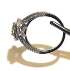 GIA 14k white gold yellow 1.72ct fancy diamond engagement ring Natural cushion — photo 7
