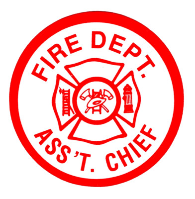 ASSISTANT CHIEF - FIRE DEPARTMENT - MALTESE CROSS Highly Reflective 2 1/2'' Decal