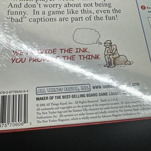 The New Yorker Cartoon Caption Board Game 2006 New In Box Sealed Teens Adults - Picture 5 of 6