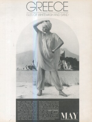 B7 VOGUE/HARPERS/NOVA WERBUNG 13X10 ALBERT CAPRARO IN HAREMSHOSE
