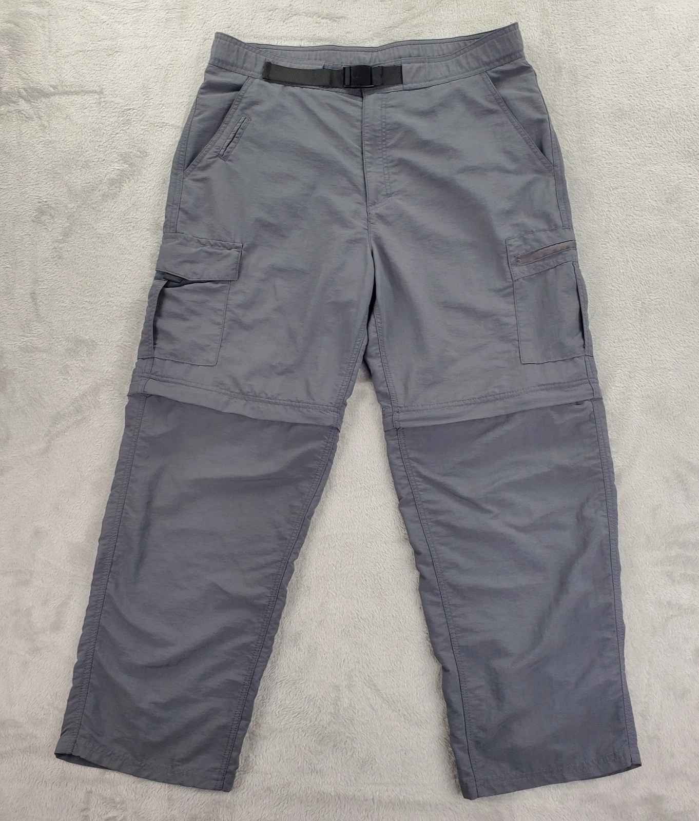 NordicTrack Convertible Cargo Pants Mens 36x30 Gray Zip Hiking Shorts Belted
Opens in a new window o