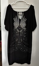 B Smart Black Studded Dress Size 22W