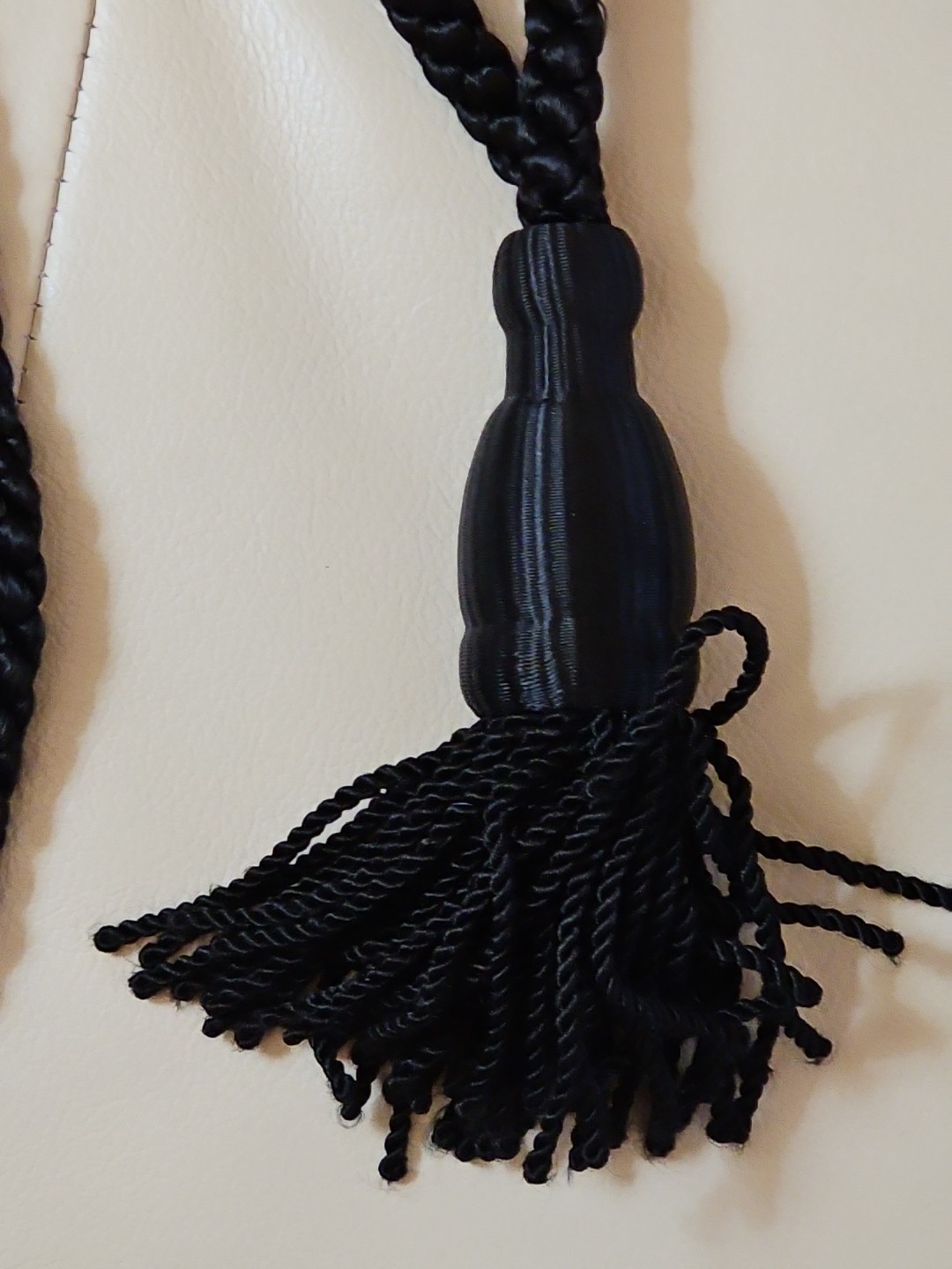 2 Black Curtain Drapery Decor Tassel Rope Cord Rope Tie Back  39"