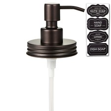 Amolliar Mason Jar Liquid Soap Dispenser Lid, Bathroom Decor, Bronze 1 Pack