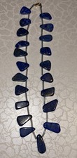 Lapis Lazuli Petals Necklace Unique  Design