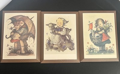 Pebble Cove Hummel Vintage Brown Wood 4x6 Wall Plaques Picture Frame Hanging