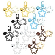 10Pcs Star Keychain, Keychain Charms, Yellow/Blue/White/Brown/Black