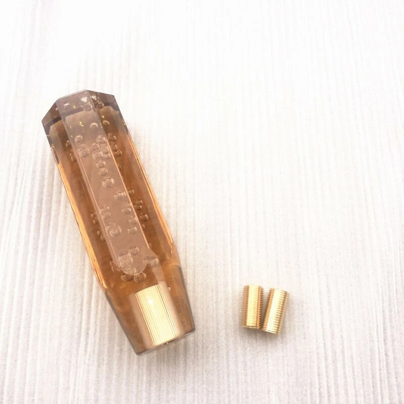 Perilla de cambio manual VIP cristal octágono ámbar universal para coche SUV Foto 3 de 4