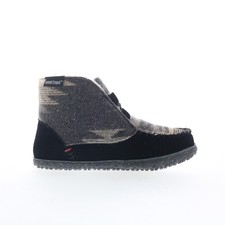 Minnetonka Torrey 40146 Womens Black Suede Loafer Slippers Shoes