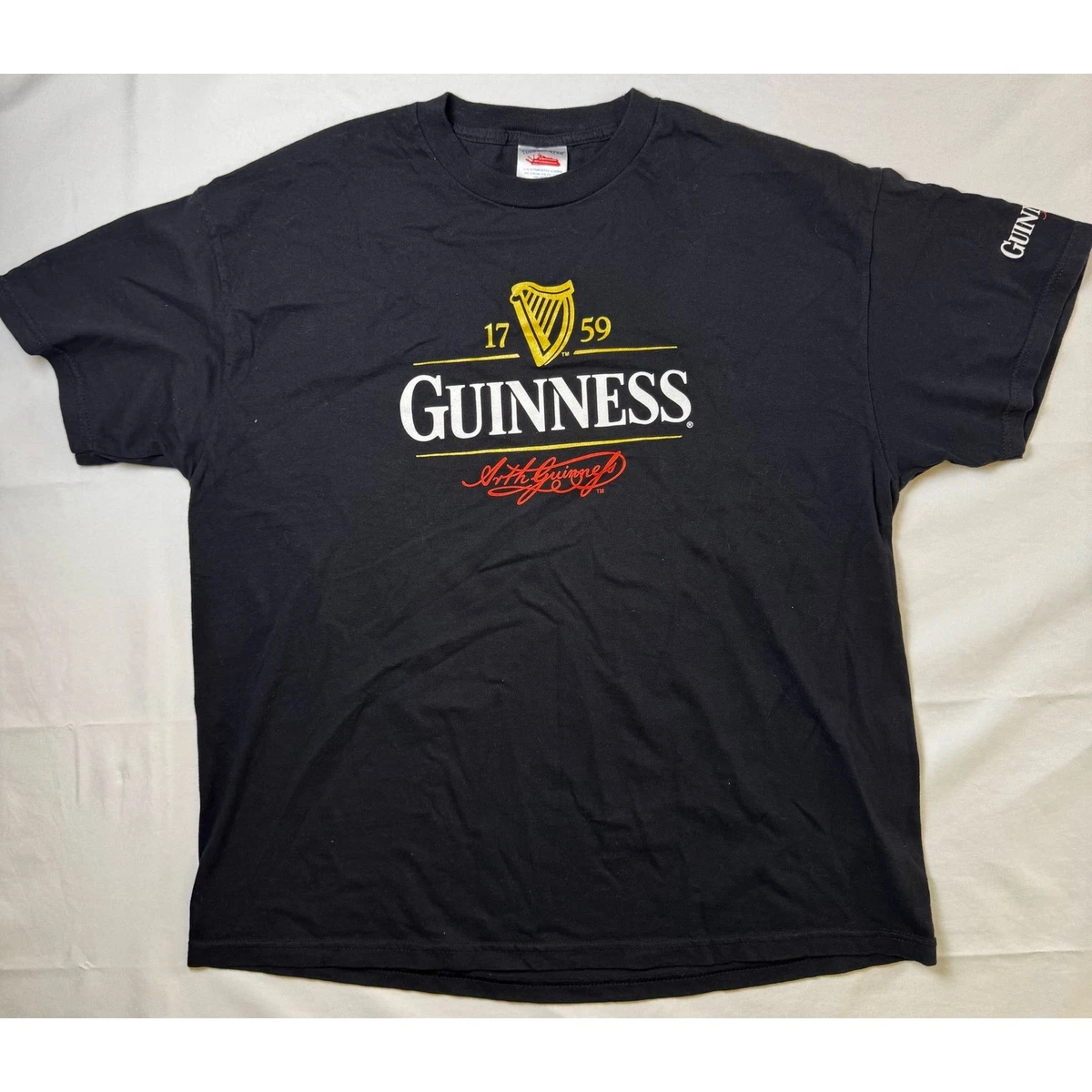 T-shirt Homme GUINNESS Foreign Extra - Taille XL - Noir - Coton - Occasion Très Bon état