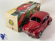 Camion Benne électrique CIJ Renault 120CV – Jouet Ancien Tôle 1950 – 34cm – Boîte D'origine