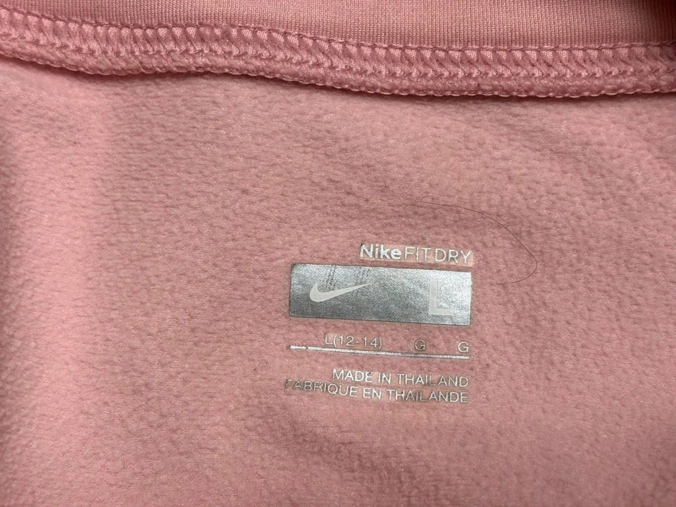 Nike Dri-Fit Quarter Zip Thick Running Exercise Top Size L Dusty Pink 254806-627 - Image 3 of 4