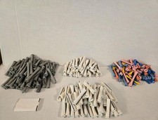 Extra Large Vintage Mixed Lot of Plastic Perm Rods  1 Pack of Papers