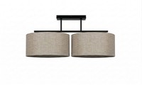 Deckenlampe Schlafzimmer Leinen Schwarz Beige E27 L:70 Cm Deckenleuchte Flur