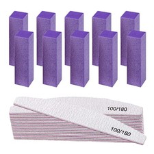 20PCS Nail File Buffer Set for Natural 20 PCS - Purple, 20pcs-purple