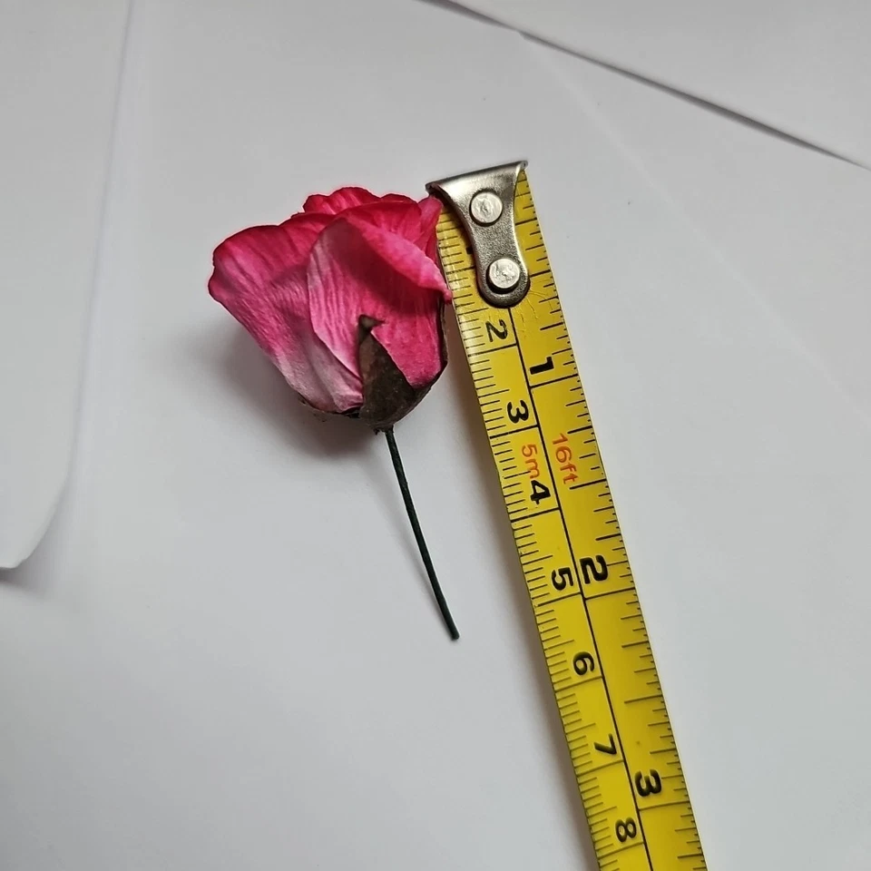 Handmade Tiny Paper Pink Roses 20mm Craft Project 7 Ounces Art Decor Displays - Image 4 of 4
