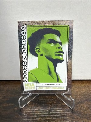 Anthony Edwards #7 Presentations insert from the 2024-25 Panini NBA Hoops