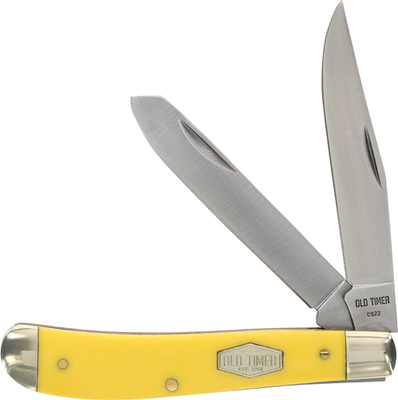 Schrade Old Timer Yellow Delrin Trapper 3 3/4