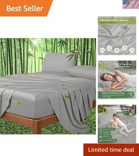 100 Viscose Derived from Bamboo Sheets Queen Size 18"-24" Extra Deep Pocket ...