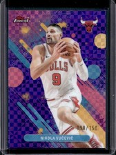 2025-26 Topps Finest Nikola Vucevic Common Purple X-Fractor #/150 Bulls