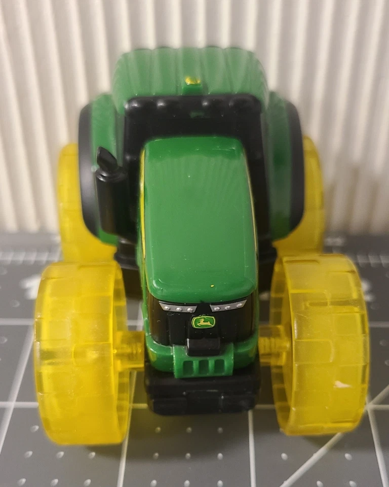 Monster Treads Light Wheel John Deere Tractor Toy 3"L×2"T Yellow Wheels  - Image 2 of 4