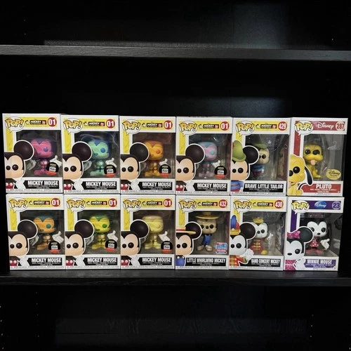 Funko Pop Disney Mickey set including Minnie and Pluto