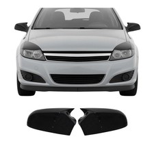 Spiegelkappen Spiegelabdeckung für Opel Astra 2004-2009 ABS Schwarz Glanz 2tlg
