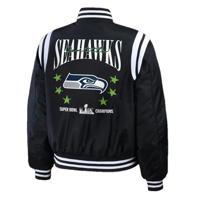 Seatle Seahawks Super Bowl Champs Baseball Jacket