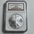 2006 $1 AMERICAN SILVER EAGLE NGC MS68 COLLECTOR'S SOCIETY LABEL