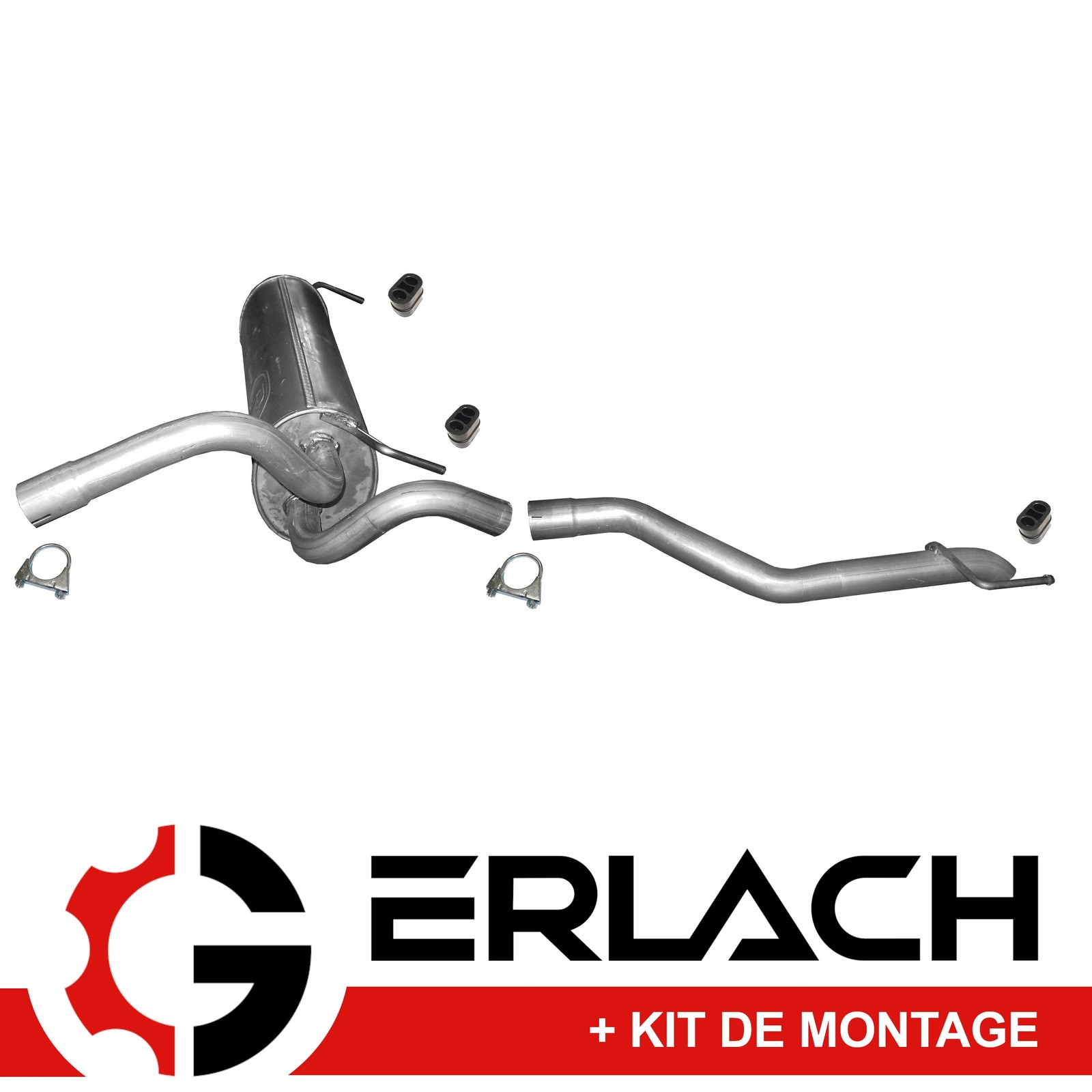 Echappement silencieux pour Opel Astra J 1.4 9650 en acier resistant
